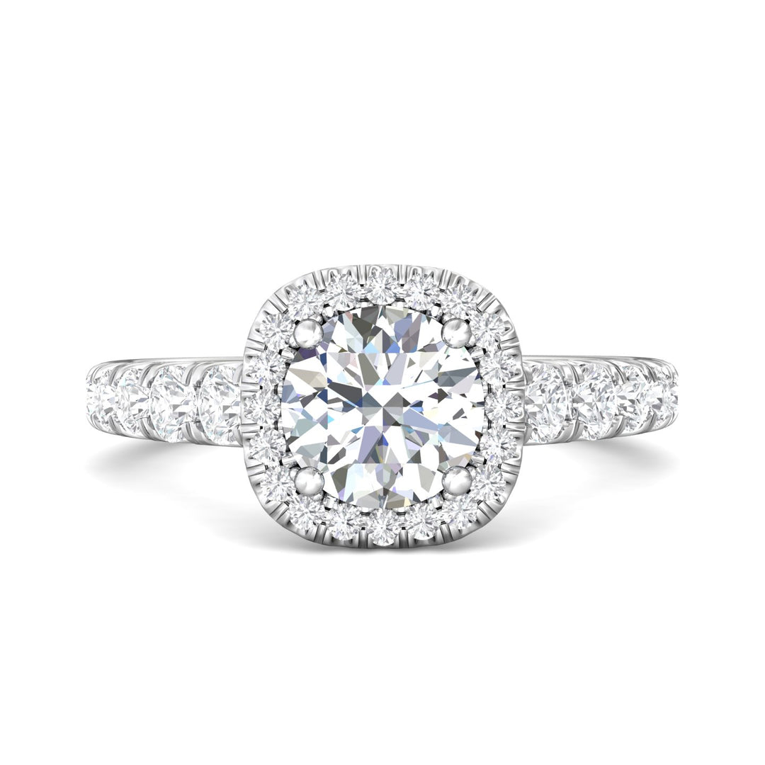 18K Gold White Micropave Halo Engagement Ring from the Micropave Halo collection - DERMH34S_18KW_CuHRd_7.0_Std_H-I_SI2