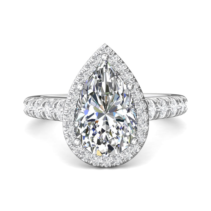 18K Gold White Micropave Halo Engagement Ring from the Micropave Halo collection - DERMH34S_18KW_PsH_12.5X8_Std_H-I_SI2