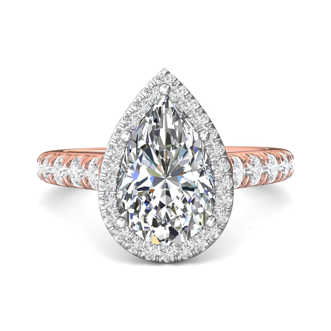 18K Gold White/Pink Micropave Halo Engagement Ring from the Micropave Halo collection - DERMH34S_18KWP_PsH_12.5X8_Std_H-I_SI2