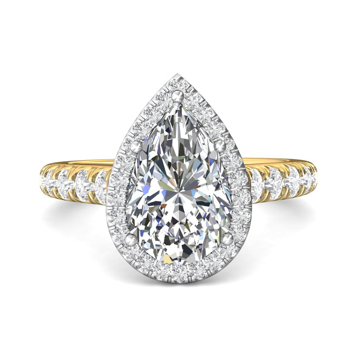 18K Gold White/Yellow Micropave Halo Engagement Ring from the Micropave Halo collection - DERMH34S_18KWY_PsH_12.5X8_Std_H-I_SI2