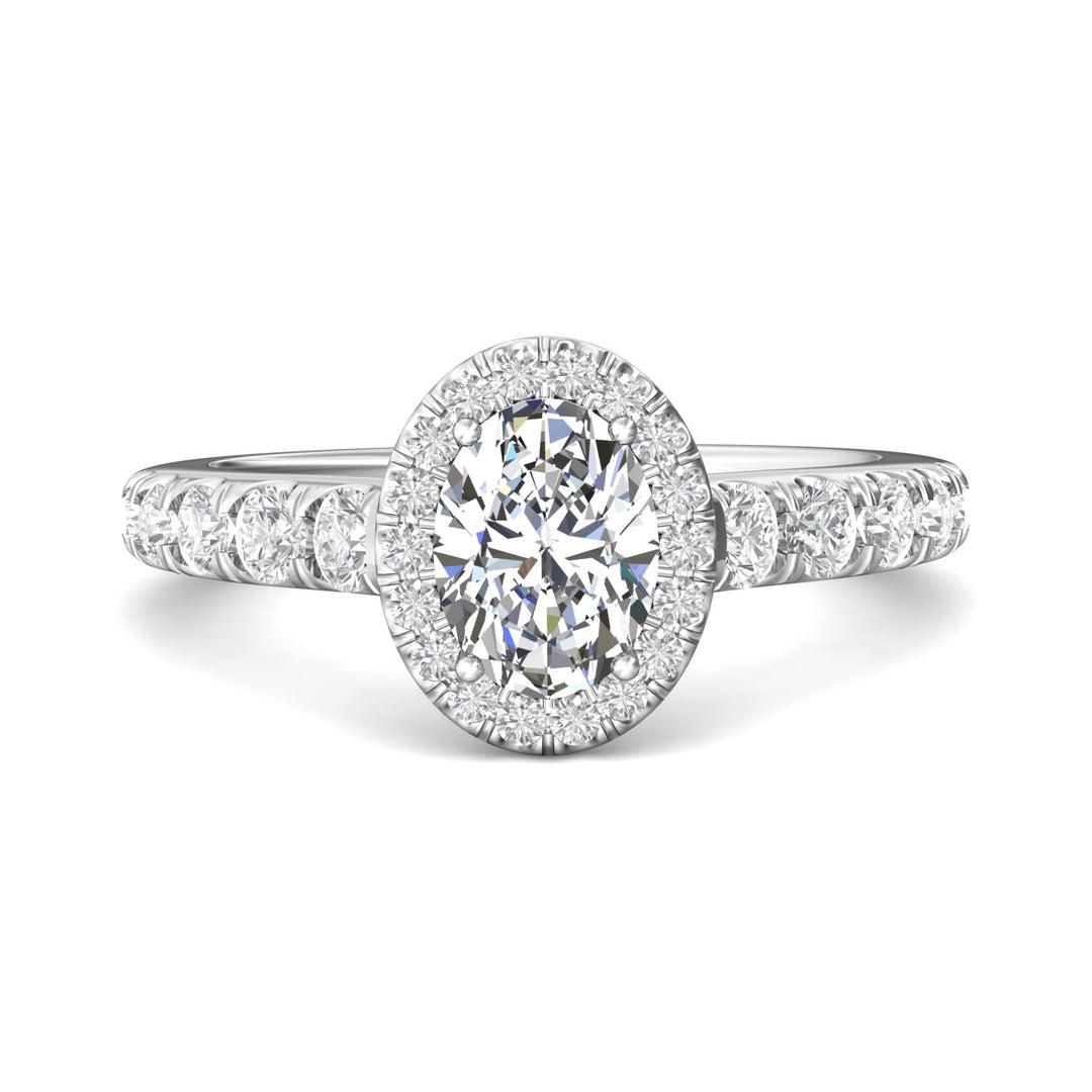 Micropave Halo Engagement Ring from the Micropave Halo collection
