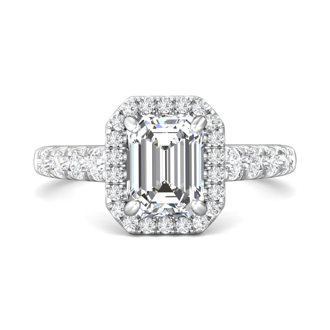 14K Gold White Micropave Halo Engagement Ring from the Micropave Halo collection - DERMH34SR_14KW_EmH_8.06X6.11_Prm_H-I_SI1