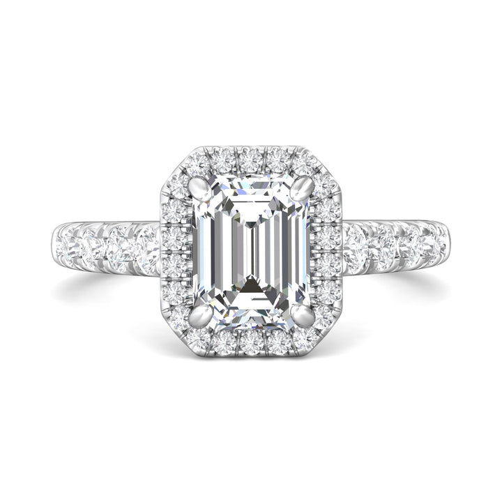 14K Gold White Micropave Halo Engagement Ring from the Micropave Halo collection - DERMH34SR_14KW_EmH_8.06X6.11_Prm_H-I_SI1