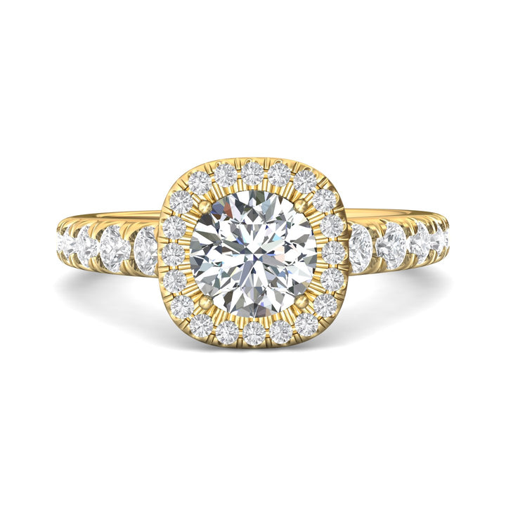14K Gold Yellow Micropave Halo Engagement Ring from the Micropave Halo collection - DERMH34SR_14KY_CuHRd_7.0_Prm_H-I_SI1