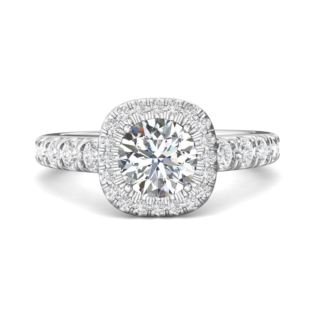 18K Gold White Micropave Halo Engagement Ring from the Micropave Halo collection - DERMH34SR_18KW_CuHRd_7.0_Prm_H-I_SI1