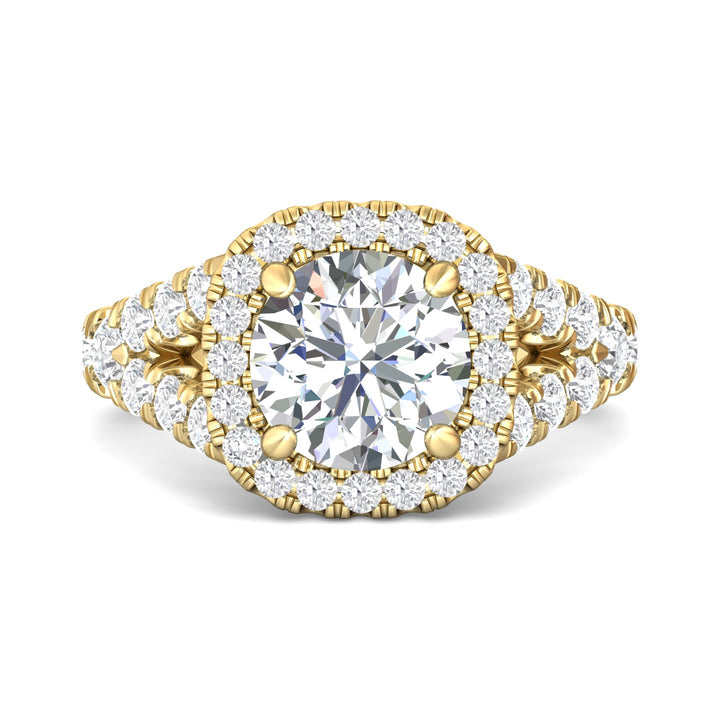 14K Gold Yellow Encore Engagement Ring from the Encore collection - DERMH40M_14KY_CuHRd_8.5_Prm_H-I_SI1