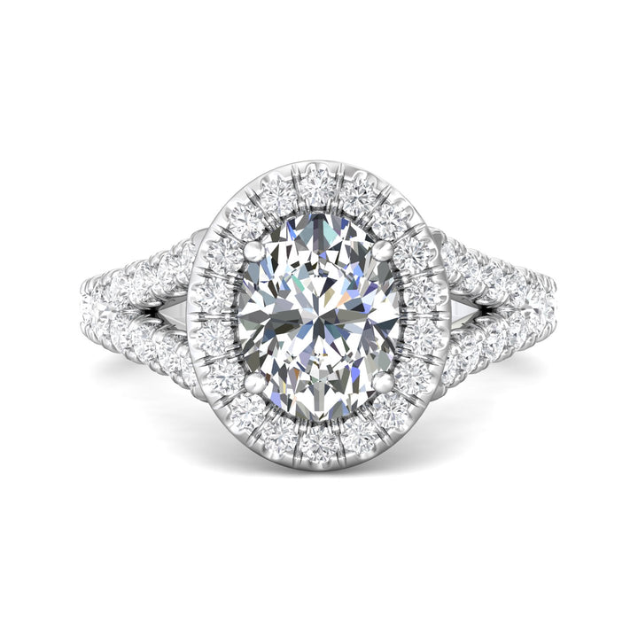 18K Gold White Split Shank Engagement Ring from the Split Shank collection - DERMH40SR_18KW_OvH_9X7_Prm_H-I_SI1