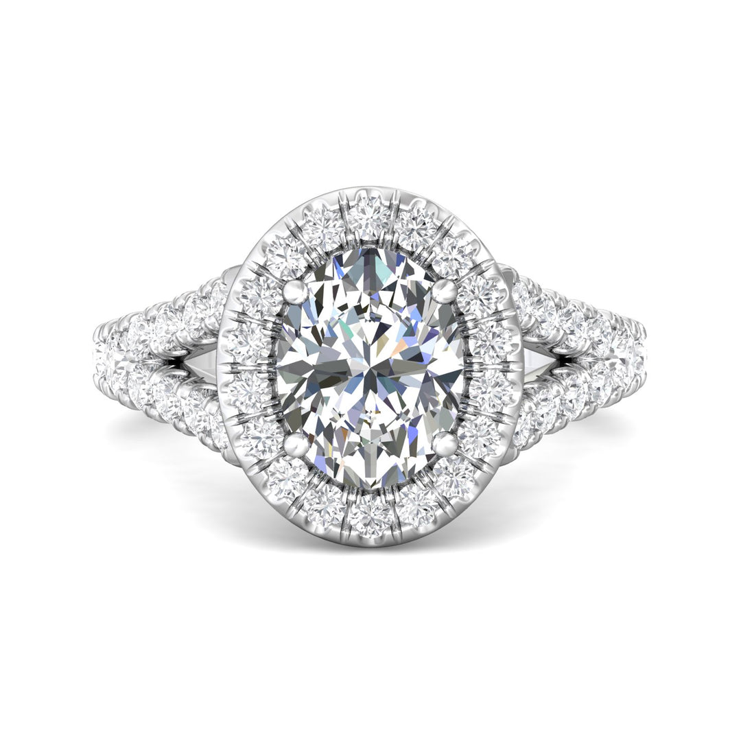 Platinum White Split Shank Engagement Ring from the Split Shank collection - DERMH40SR_PlatW_OvH_9X7_Prm_H-I_SI1