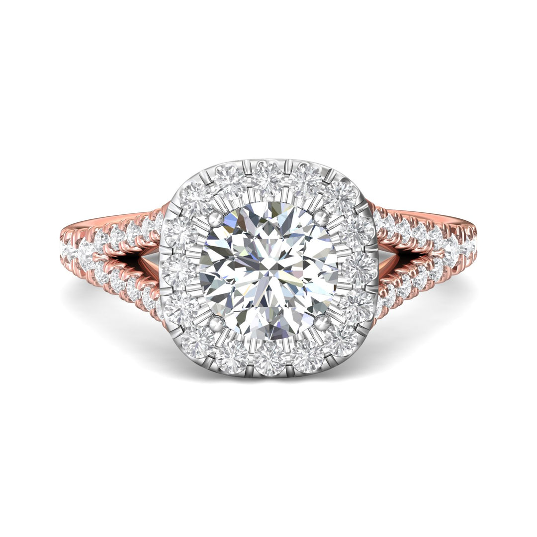 18K Gold White/Pink Split Shank Engagement Ring from the Split Shank collection - DERMH40XS_18KWP_CuHRd_7.0_Prm_H-I_SI1