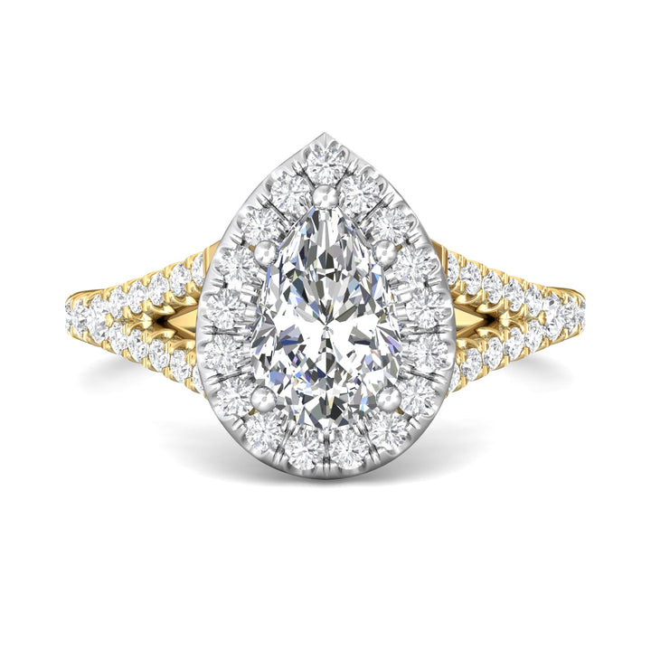 18K Gold White/Yellow Split Shank Engagement Ring from the Split Shank collection - DERMH40XS_18KWY_PsH_9X6_Prm_H-I_SI1