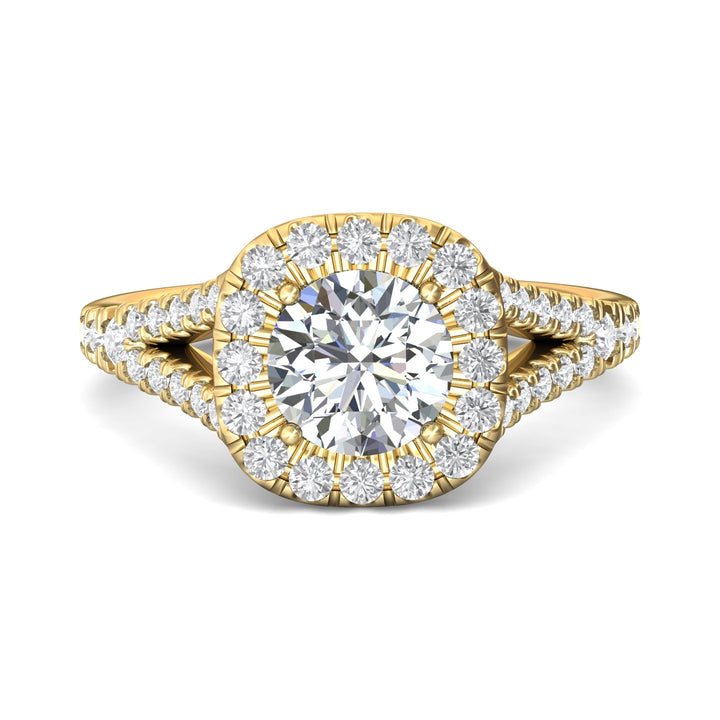 18K Gold Yellow Split Shank Engagement Ring from the Split Shank collection - DERMH40XS_18KY_CuHRd_7.0_Prm_H-I_SI1