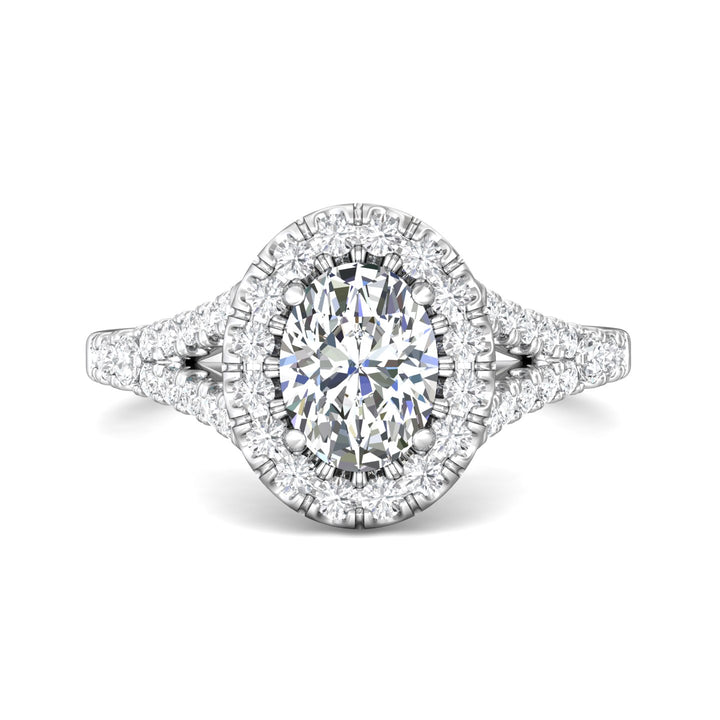 Platinum White Split Shank Engagement Ring from the Split Shank collection - DERMH40XSR_PlatW_OvH_8X6_Prm_H-I_SI1