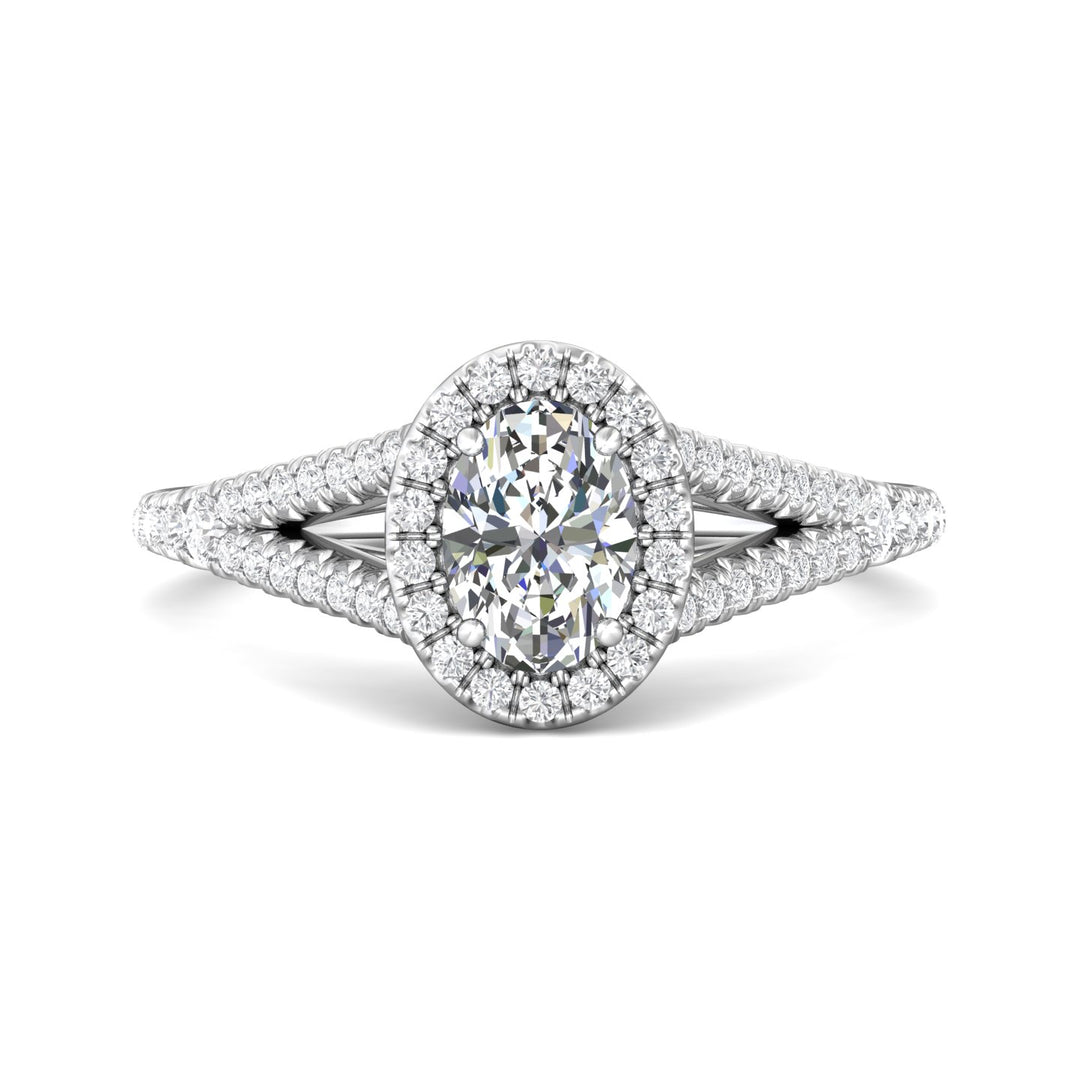 14K Gold White Split Shank Engagement Ring from the Split Shank collection - DERMH40XXS_14KW_OvH_7X5_Prm_H-I_SI1