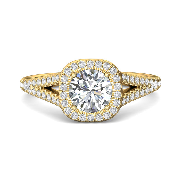 14K Gold Yellow Split Shank Engagement Ring from the Split Shank collection - DERMH40XXS_14KY_CuHRd_6.5_Prm_H-I_SI1
