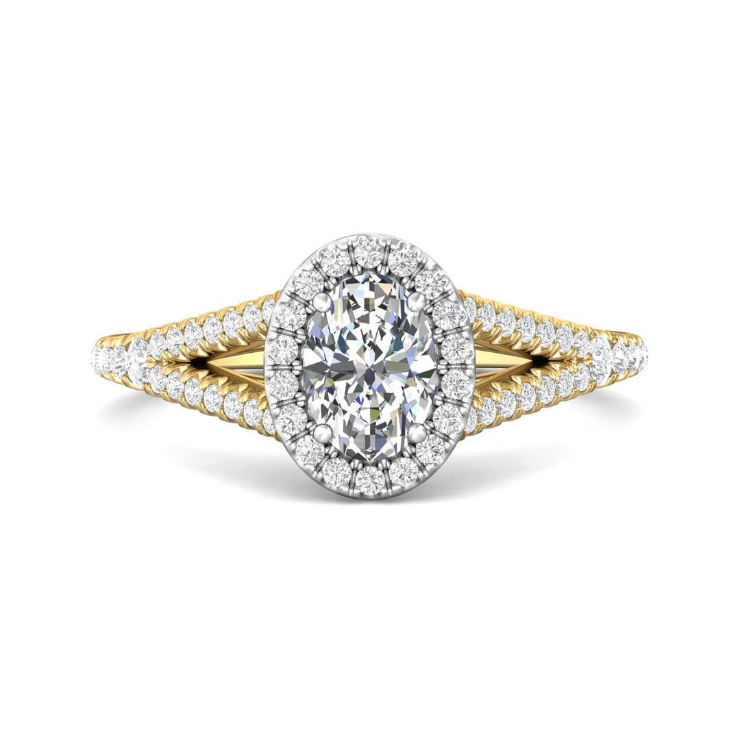 14K Gold Yellow/White Split Shank Engagement Ring from the Split Shank collection - DERMH40XXS_14KYW_OvH_7X5_Prm_H-I_SI1