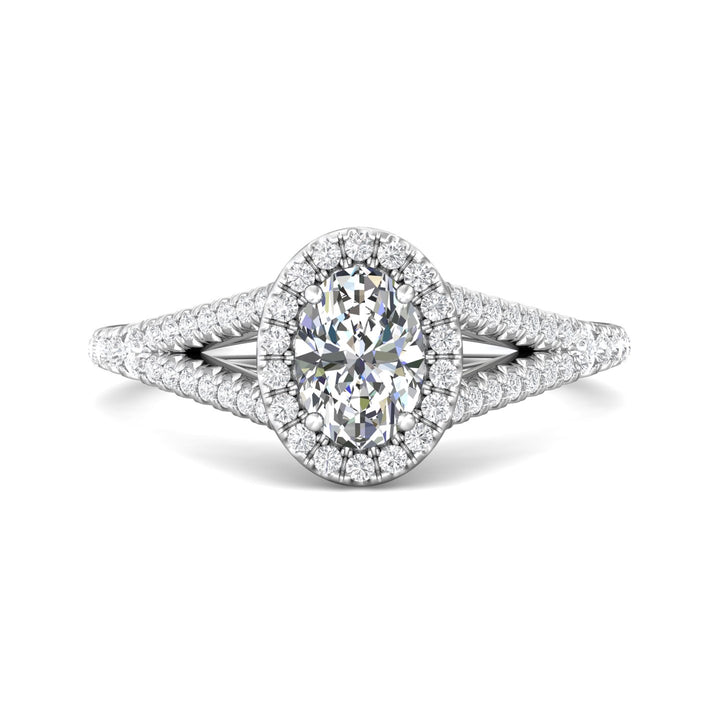 18K Gold White Split Shank Engagement Ring from the Split Shank collection - DERMH40XXS_18KW_OvH_7X5_Prm_H-I_SI1
