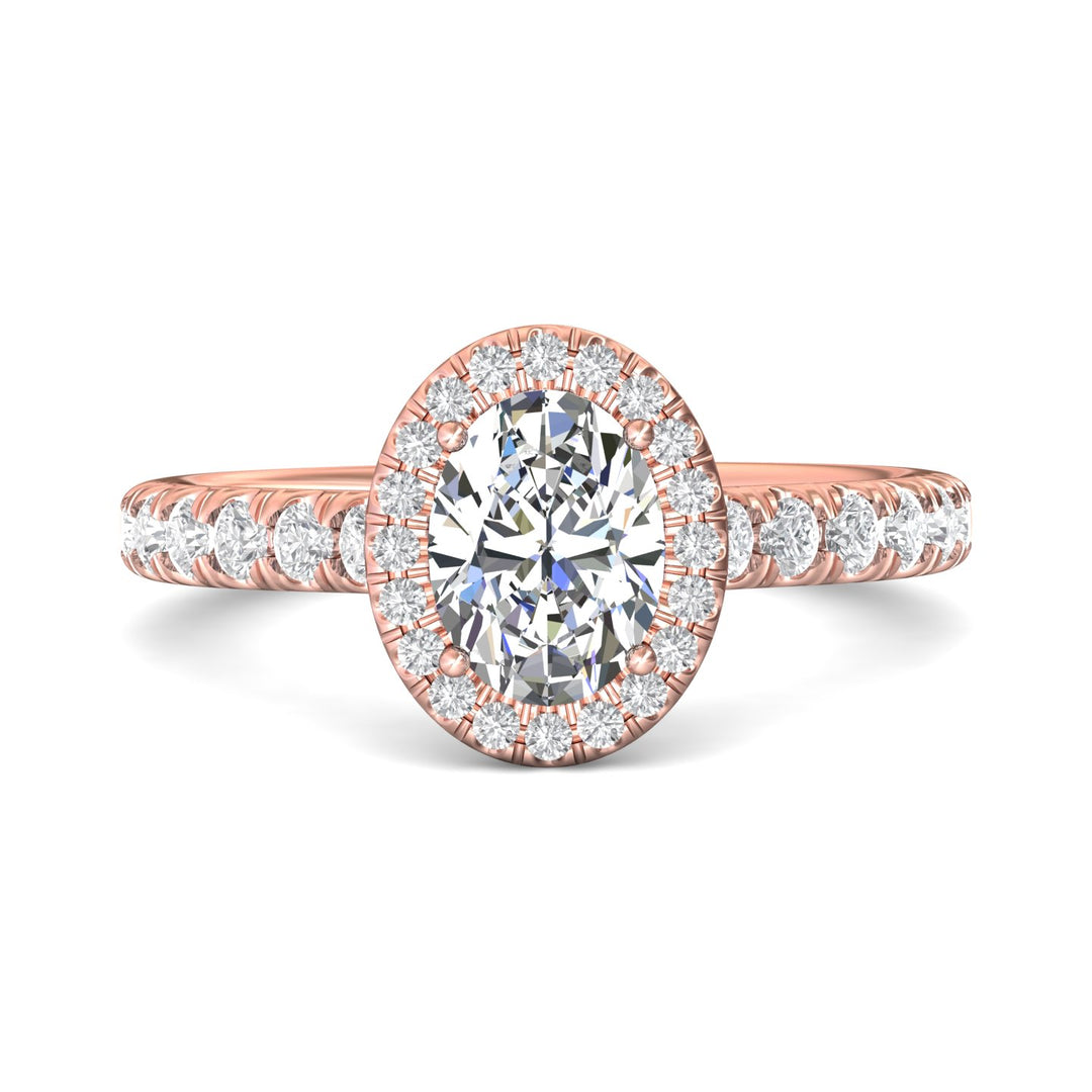 14K Gold Pink Micropave Halo Engagement Ring from the Micropave Halo collection - DERMH4S_14KP_OvH_8X6_Prm_H-I_SI1