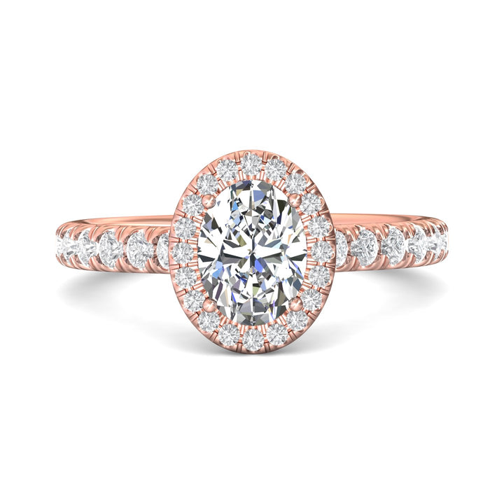 14K Gold Pink Micropave Halo Engagement Ring from the Micropave Halo collection - DERMH4S_14KP_OvH_8X6_Prm_H-I_SI1