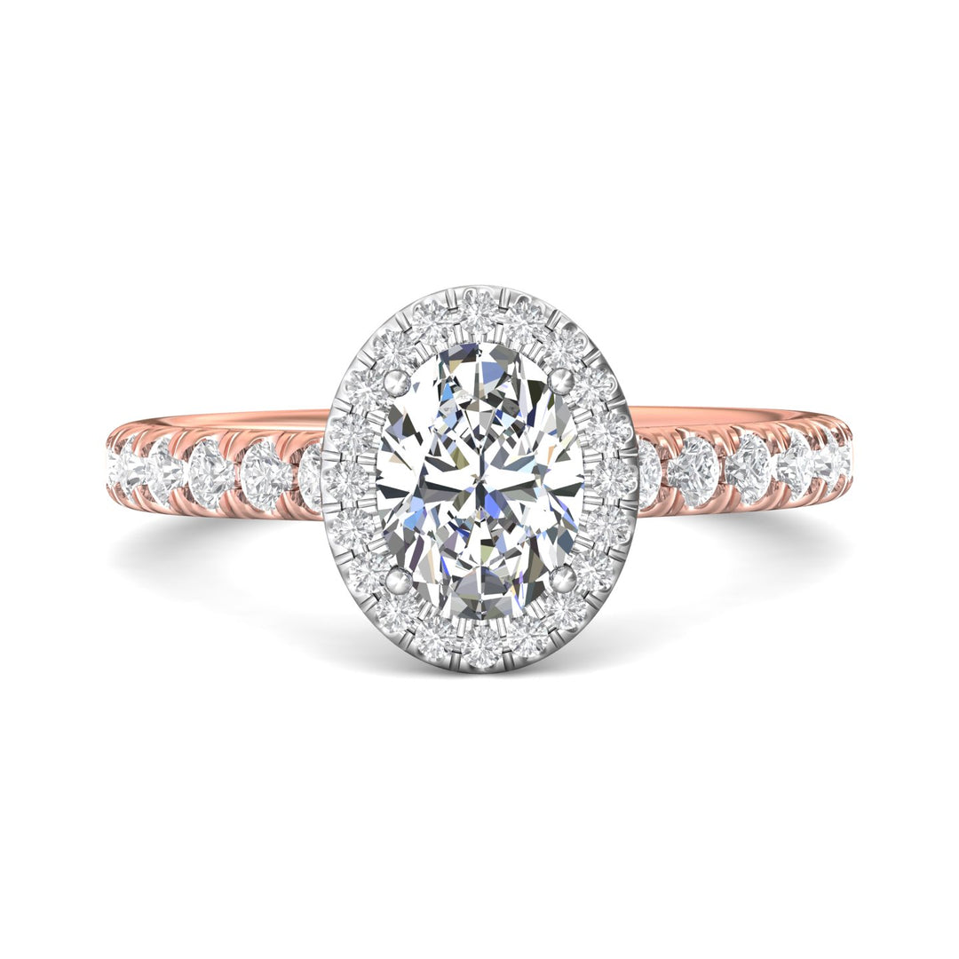 18K Gold White/Pink Micropave Halo Engagement Ring from the Micropave Halo collection - DERMH4S_18KWP_OvH_8X6_Prm_H-I_SI1