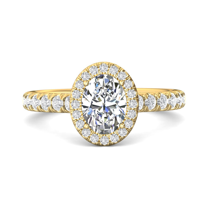 18K Gold Yellow Micropave Halo Engagement Ring from the Micropave Halo collection - DERMH4S_18KY_OvH_8X6_Prm_H-I_SI1