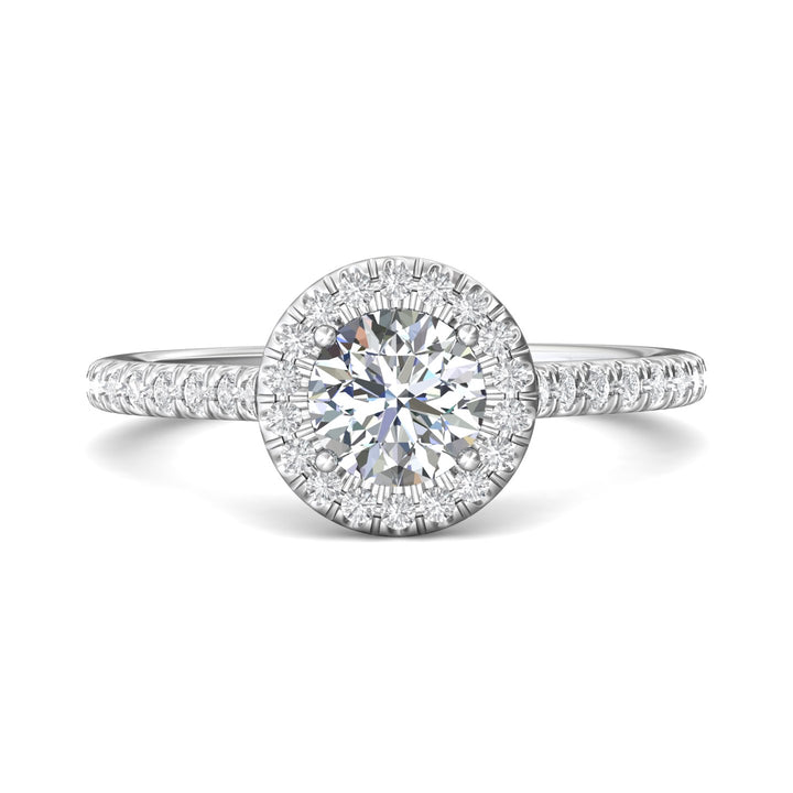 14K Gold White Micropave Halo Engagement Ring from the Micropave Halo collection - DERMH4XS_14KW_RdH_6.0_Prm_H-I_SI1