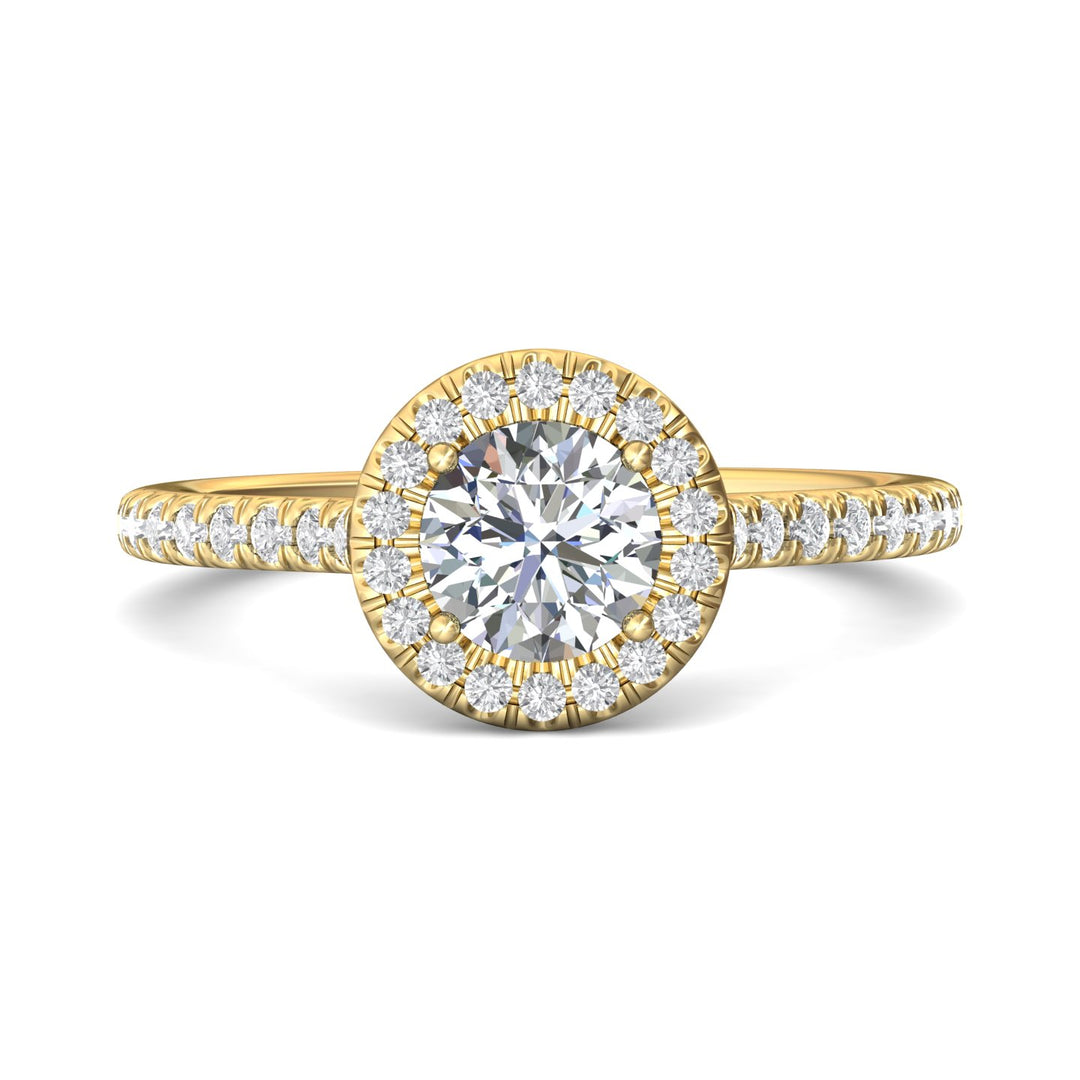 14K Gold Yellow Micropave Halo Engagement Ring from the Micropave Halo collection - DERMH4XS_14KY_RdH_6.0_Prm_H-I_SI1