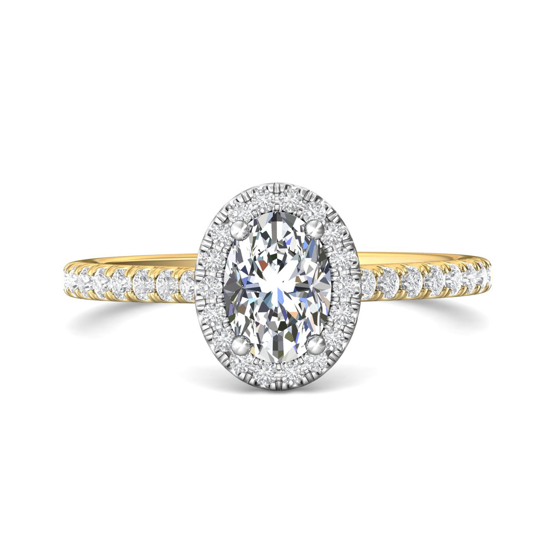 14K Gold Yellow/White Micropave Halo Engagement Ring from the Micropave Halo collection - DERMH4XS_14KYW_OvH_7X5_Prm_H-I_SI1