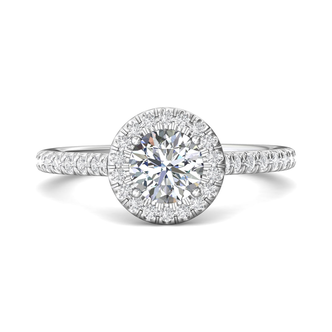 18K Gold White Micropave Halo Engagement Ring from the Micropave Halo collection - DERMH4XS_18KW_RdH_6.0_Prm_H-I_SI1