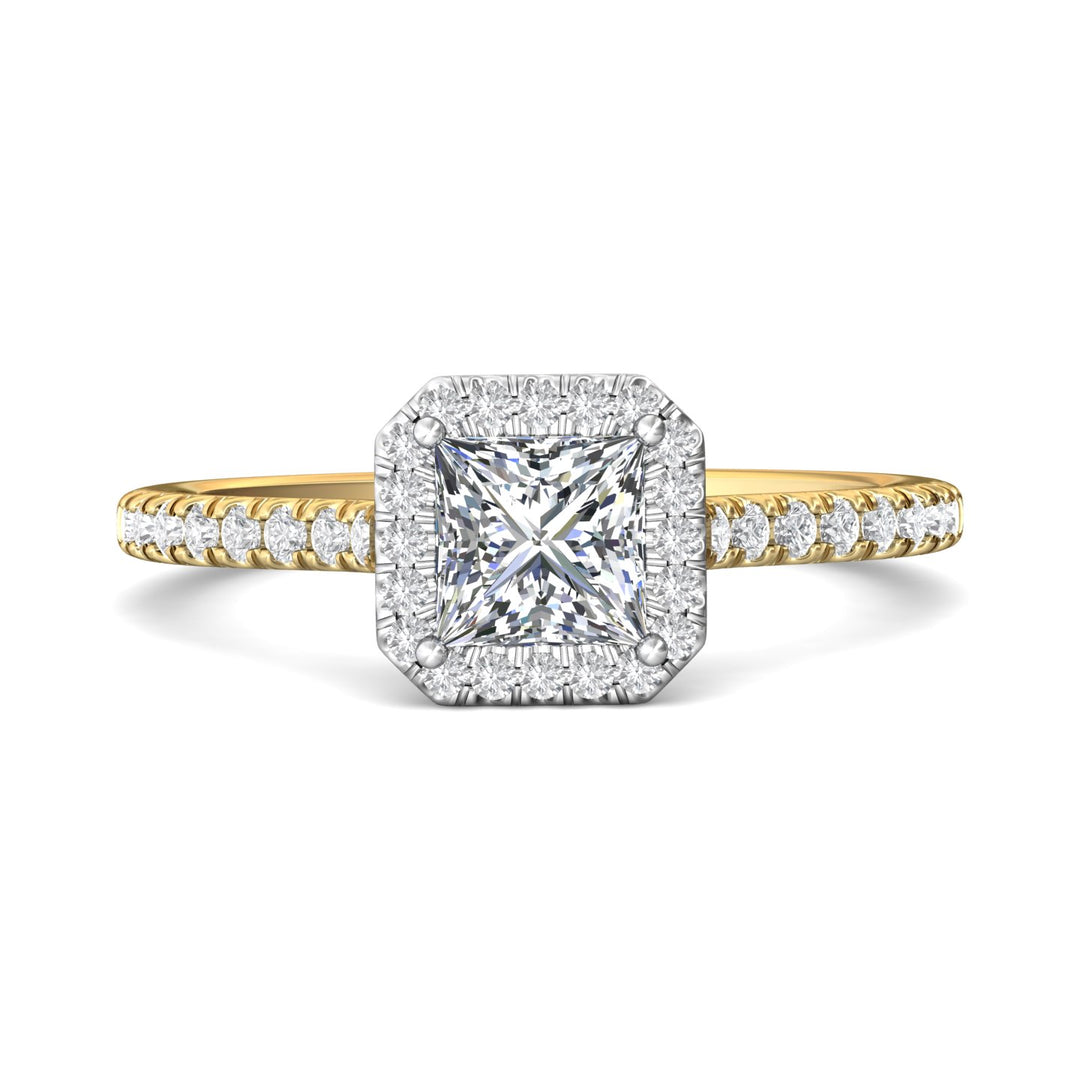 18K Gold White/Yellow Micropave Halo Engagement Ring from the Micropave Halo collection - DERMH4XS_18KWY_AsHPr_5.0_Prm_H-I_SI1