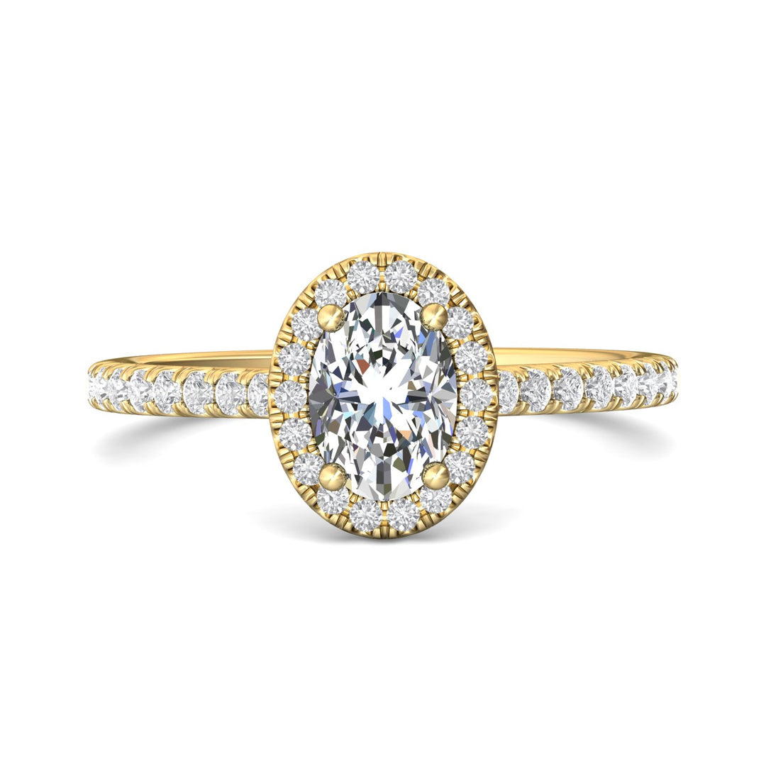18K Gold Yellow Micropave Halo Engagement Ring from the Micropave Halo collection - DERMH4XS_18KY_OvH_7X5_Prm_H-I_SI1