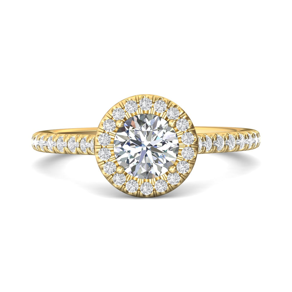 18K Gold Yellow Micropave Halo Engagement Ring from the Micropave Halo collection - DERMH4XS_18KY_RdH_6.0_Prm_H-I_SI1