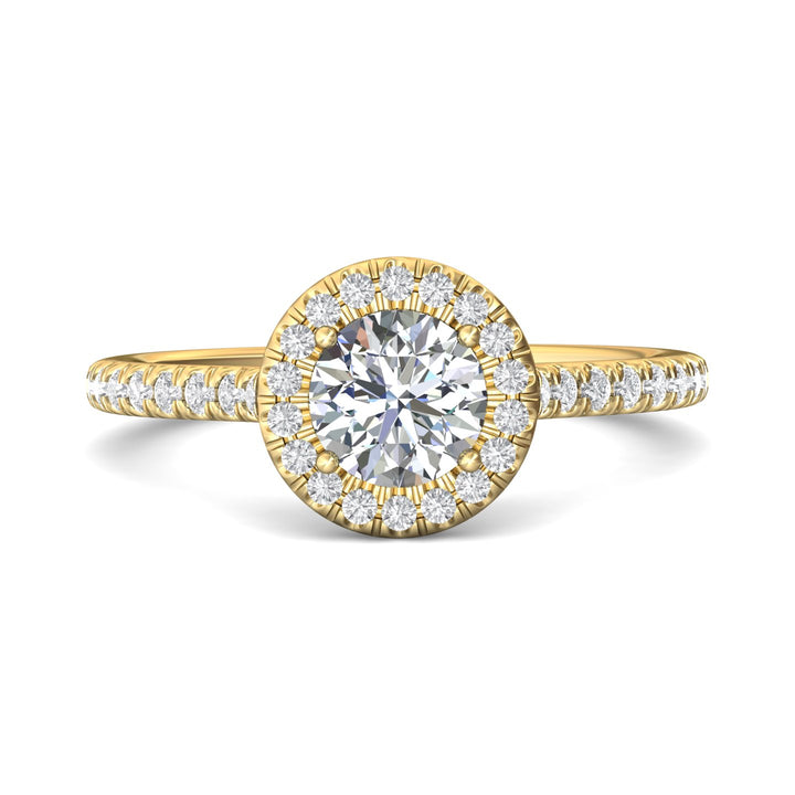 18K Gold Yellow Micropave Halo Engagement Ring from the Micropave Halo collection - DERMH4XS_18KY_RdH_6.0_Prm_H-I_SI1