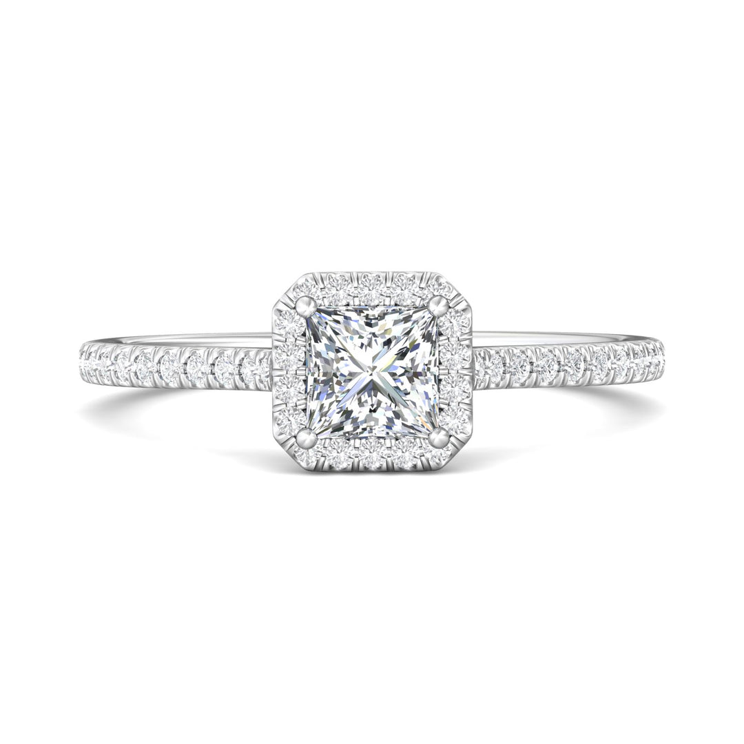 Micropave Halo Engagement Ring from the Micropave Halo collection