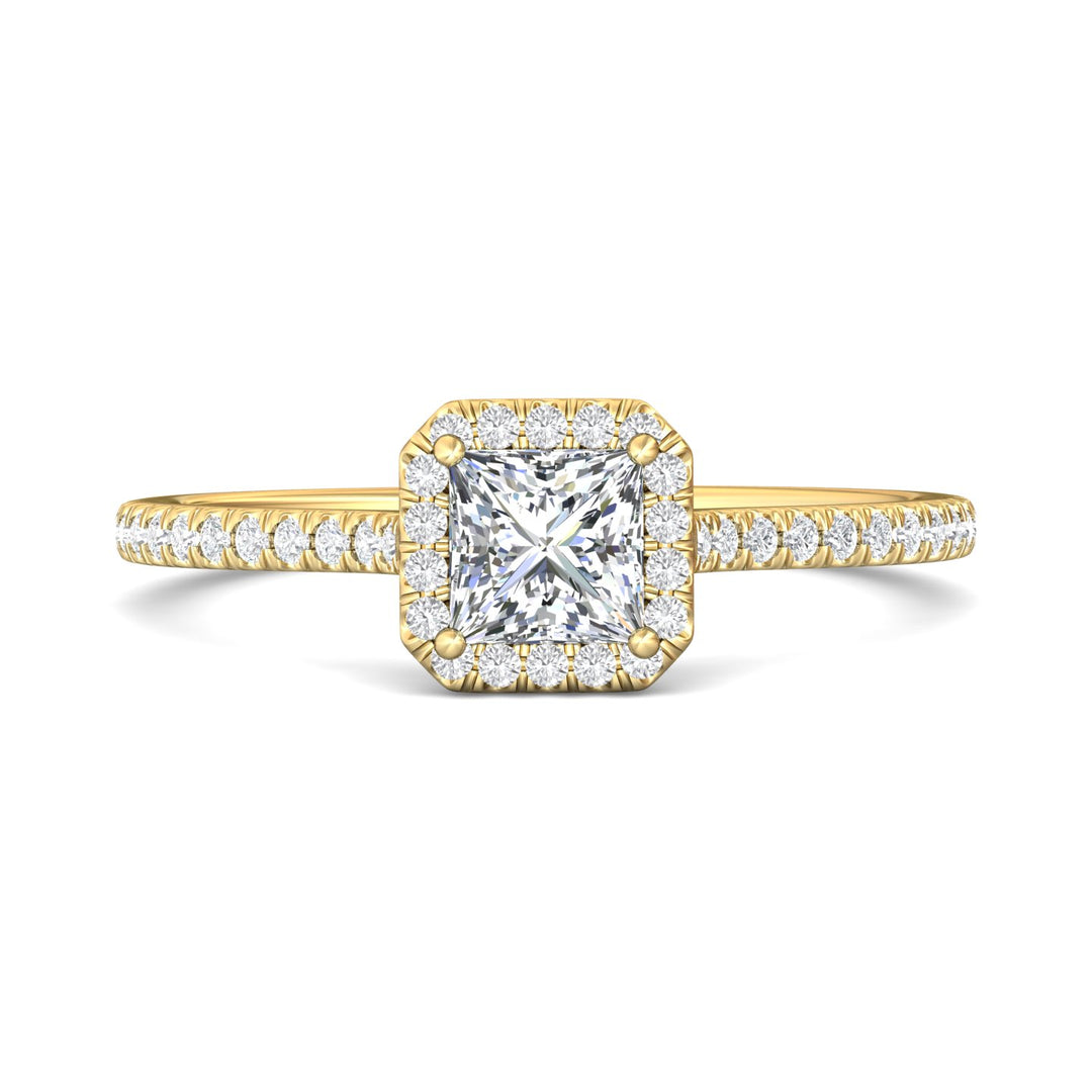 14K Gold Yellow Micropave Halo Engagement Ring from the Micropave Halo collection - DERMH4XXS_14KY_AsHPr_4.5_Prm_H-I_SI1
