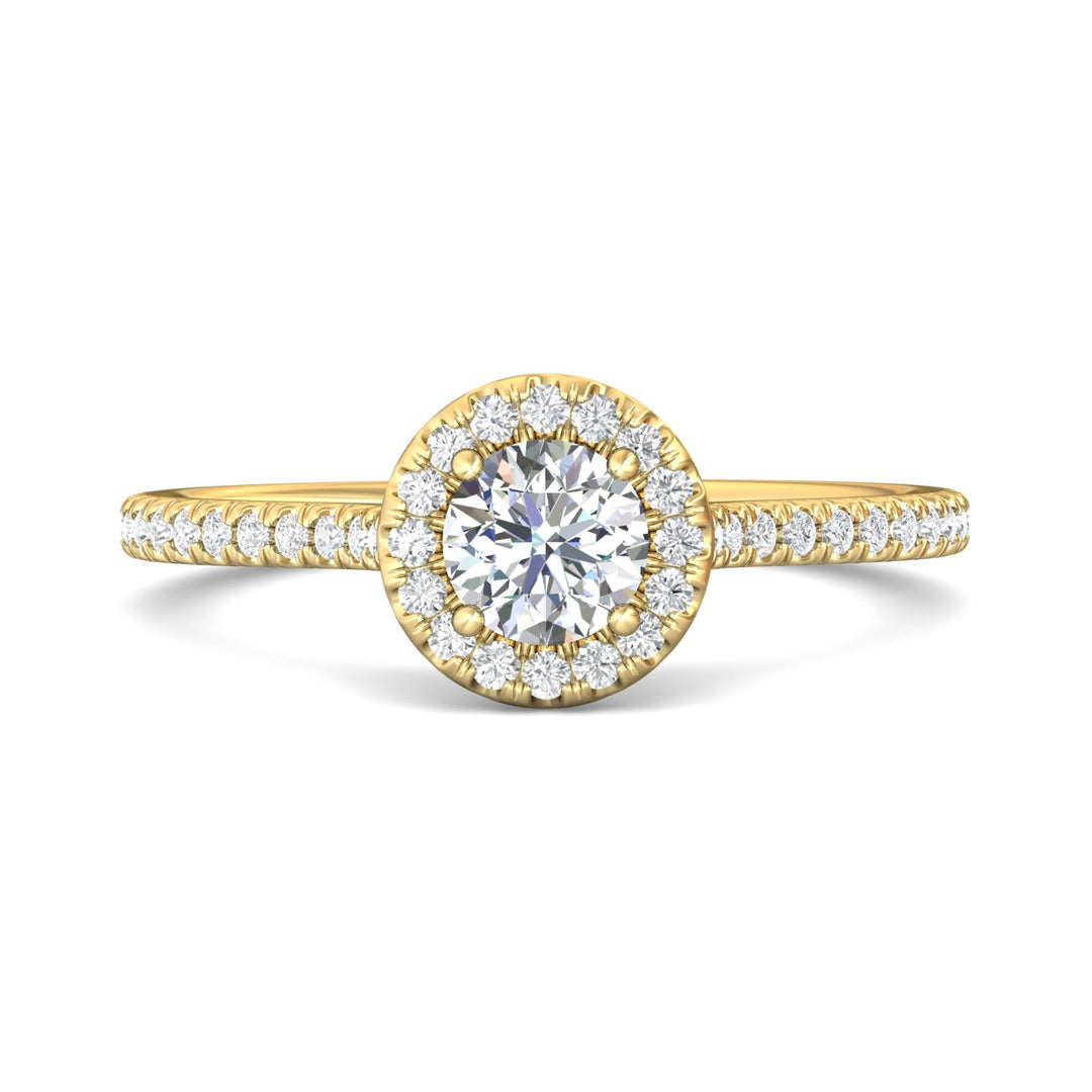 14K Gold Yellow Micropave Halo Engagement Ring from the Micropave Halo collection - DERMH4XXS_14KY_RdH_5.0_Prm_H-I_SI1