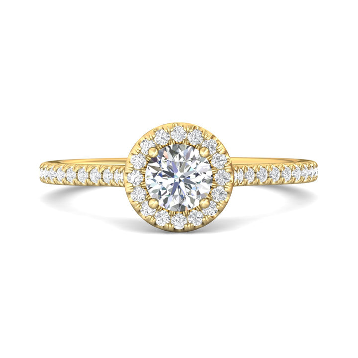 14K Gold Yellow Micropave Halo Engagement Ring from the Micropave Halo collection - DERMH4XXS_14KY_RdH_5.0_Prm_H-I_SI1