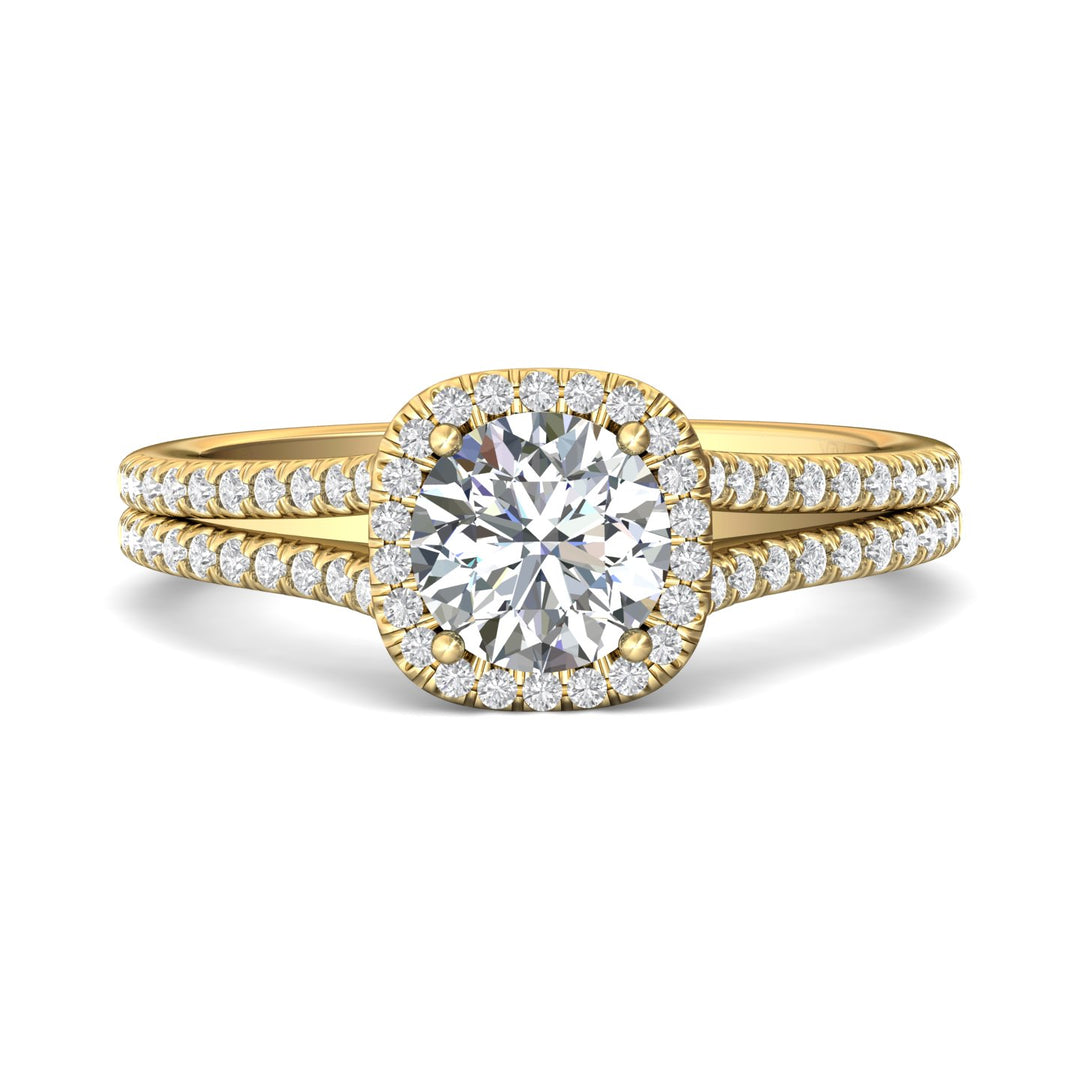 14K Gold Yellow Split Shank Engagement Ring from the Split Shank collection - DERMH52XS_14KY_CuHRd_6.5_Prm_H-I_SI1