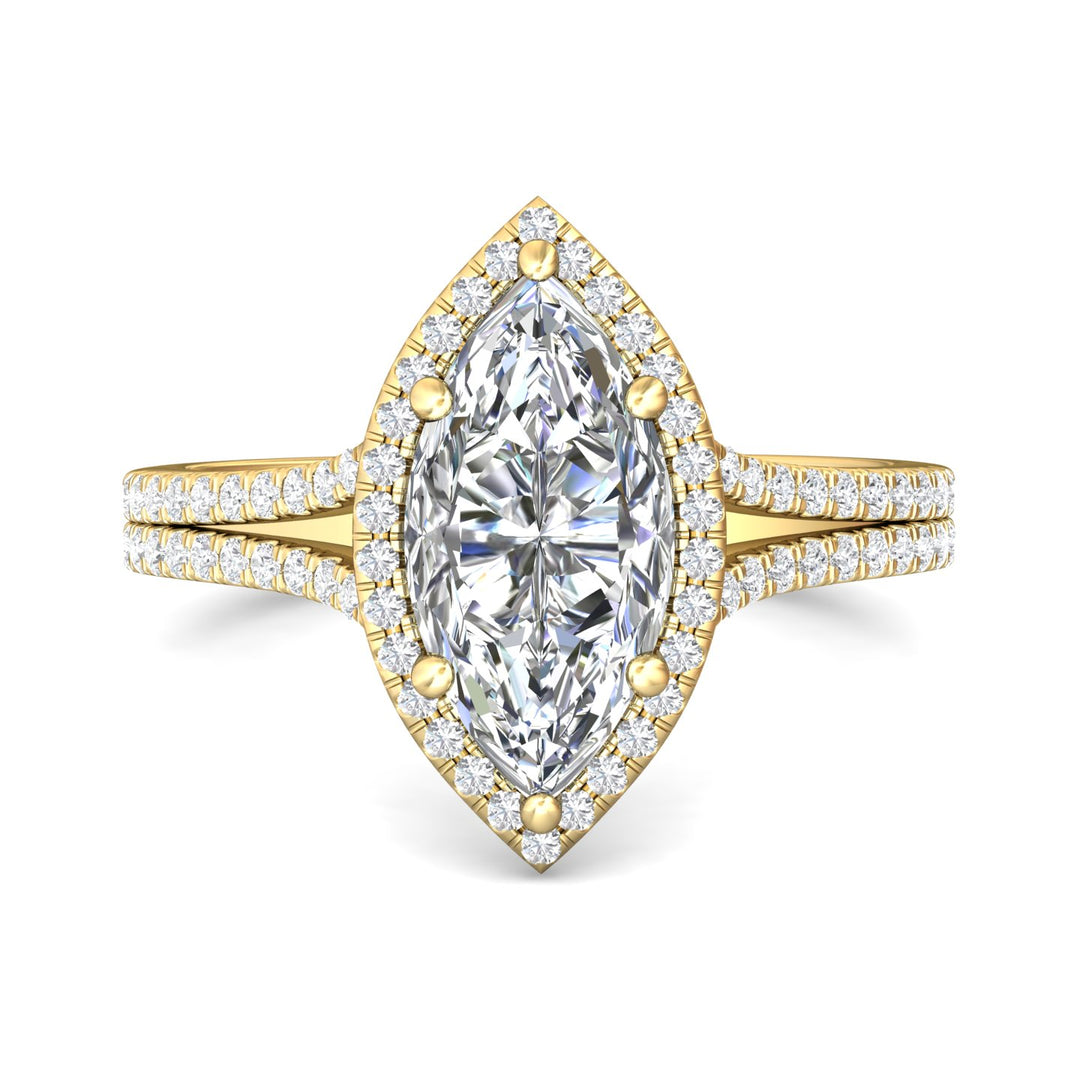 14K Gold Yellow Split Shank Engagement Ring from the Split Shank collection - DERMH52XS_14KY_MqH_13X6.5_Prm_H-I_SI1