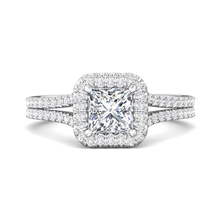 18K Gold White Split Shank Engagement Ring from the Split Shank collection - DERMH52XS_18KW_AsHPr_5.5_Prm_H-I_SI1