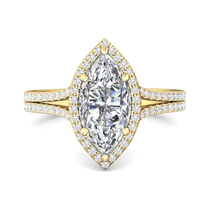 18K Gold Yellow Split Shank Engagement Ring from the Split Shank collection - DERMH52XS_18KY_MqH_13X6.5_Prm_H-I_SI1