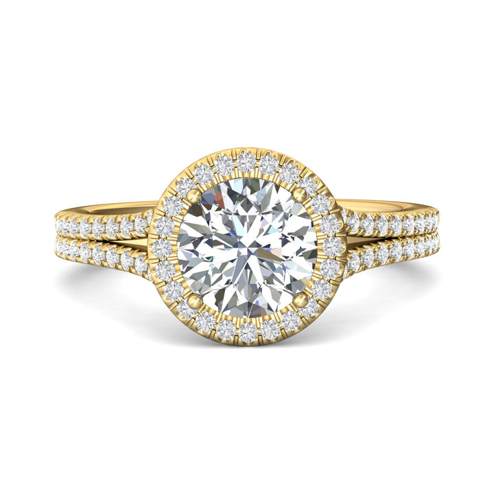 18K Gold Yellow Split Shank Engagement Ring from the Split Shank collection - DERMH52XS_18KY_RdH_7.5_Prm_H-I_SI1