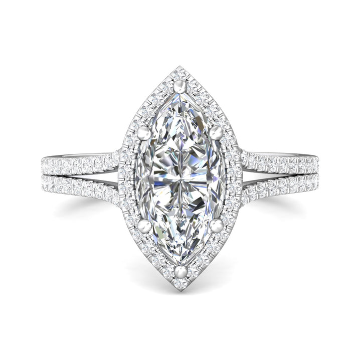 Platinum White Split Shank Engagement Ring from the Split Shank collection - DERMH52XS_PlatW_MqH_13X6.5_Prm_H-I_SI1