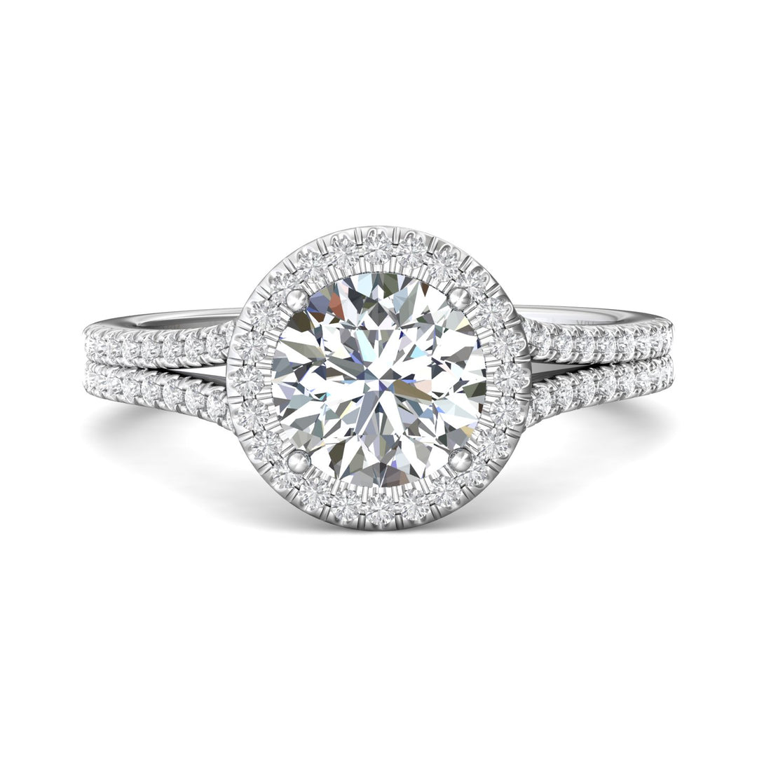 Platinum White Split Shank Engagement Ring from the Split Shank collection - DERMH52XS_PlatW_RdH_7.5_Prm_H-I_SI1