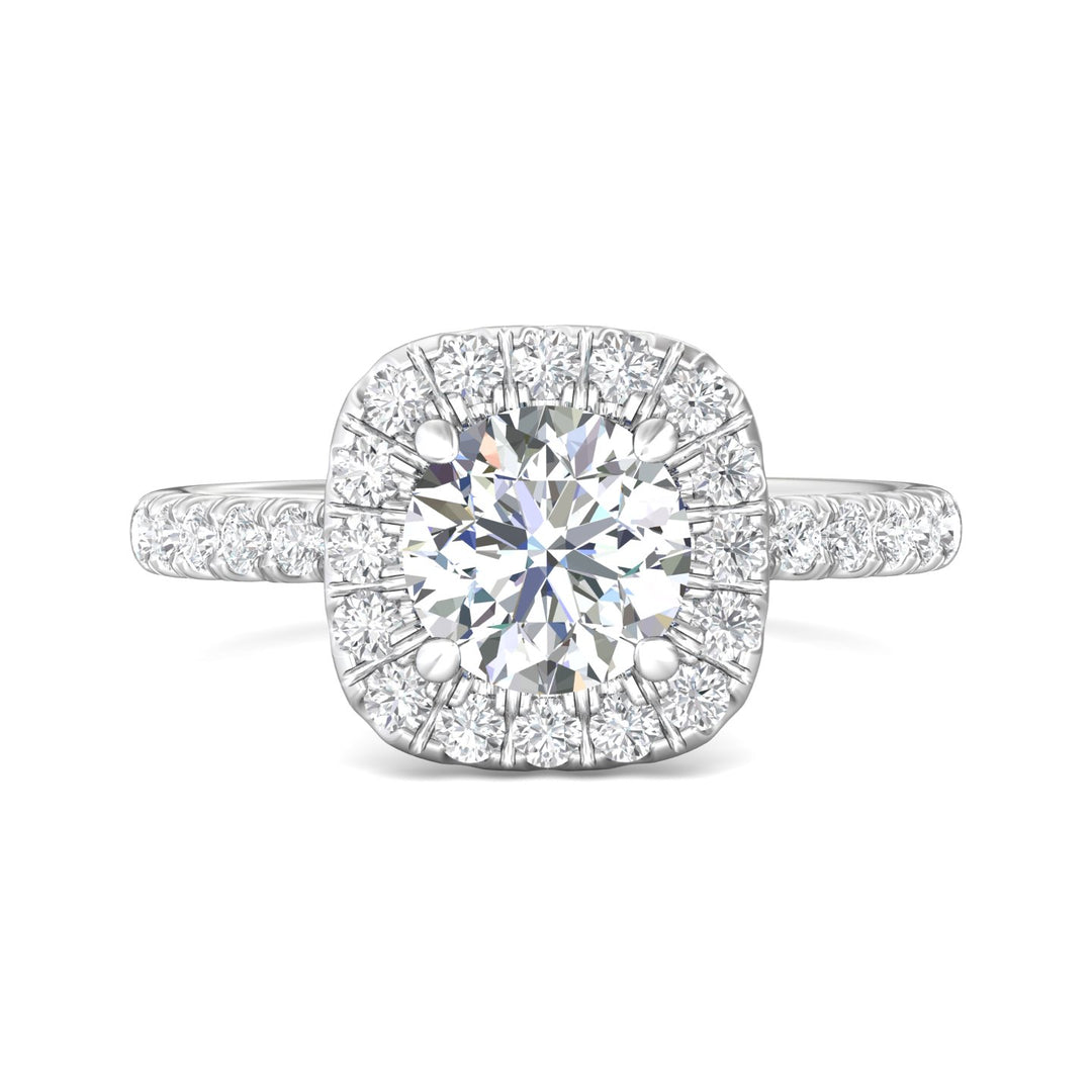 14K Gold White Micropave Halo Engagement Ring from the Micropave Halo collection - DERMH59S_14KW_CuHRd_7.0_Prm_H-I_SI1