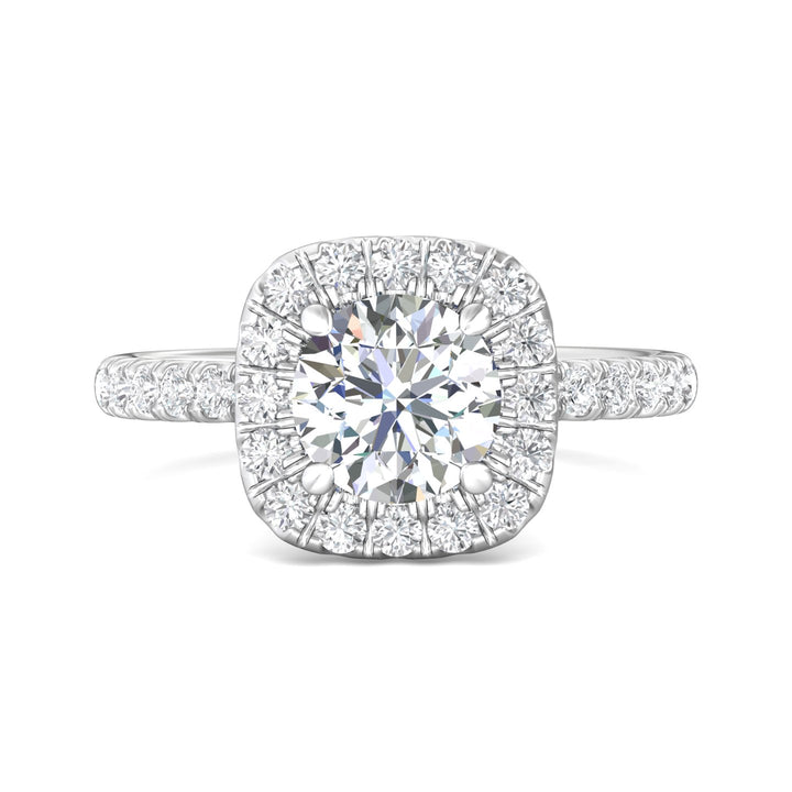 18K Gold White Micropave Halo Engagement Ring from the Micropave Halo collection - DERMH59S_18KW_CuHRd_7.0_Prm_H-I_SI1