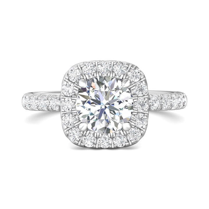 Micropave Halo Engagement Ring from the Micropave Halo collection