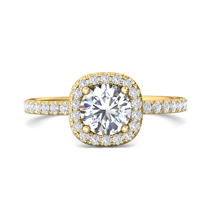 14K Gold Yellow Micropave Halo Engagement Ring from the Micropave Halo collection - DERMH59XSR_14KY_CuHRd_6.5_Prm_H-I_SI1