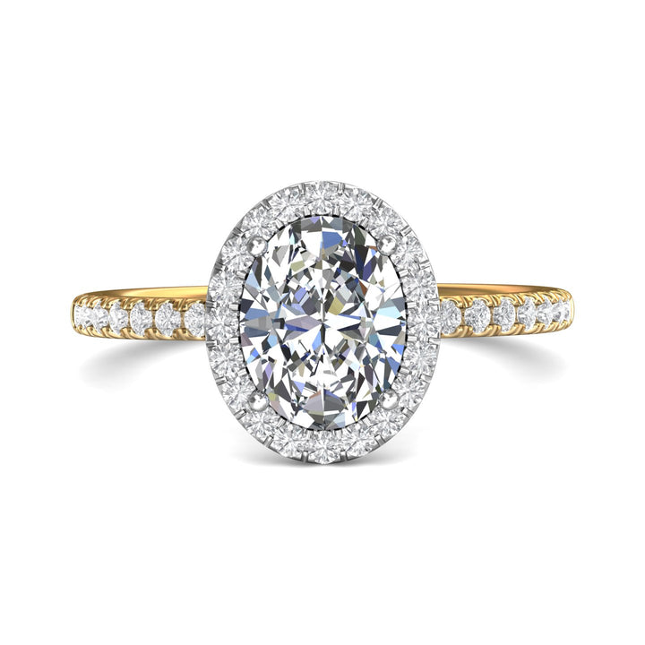 18K Gold White/Yellow Micropave Halo Engagement Ring from the Micropave Halo collection - DERMH59XSR_18KWY_OvH_9X6_Prm_H-I_SI1