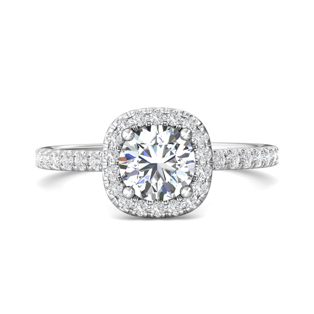 Platinum White Micropave Halo Engagement Ring from the Micropave Halo collection - DERMH59XSR_PlatW_CuHRd_6.5_Prm_H-I_SI1