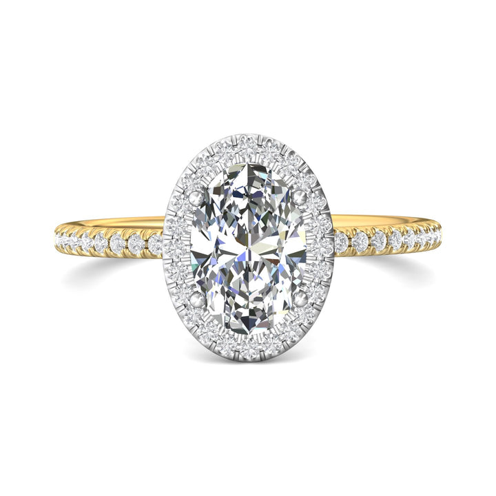 14K Gold Yellow/White Micropave Halo Engagement Ring from the Micropave Halo collection - DERMH59XXSR_14KYW_OvH_9X6_Prm_H-I_SI1